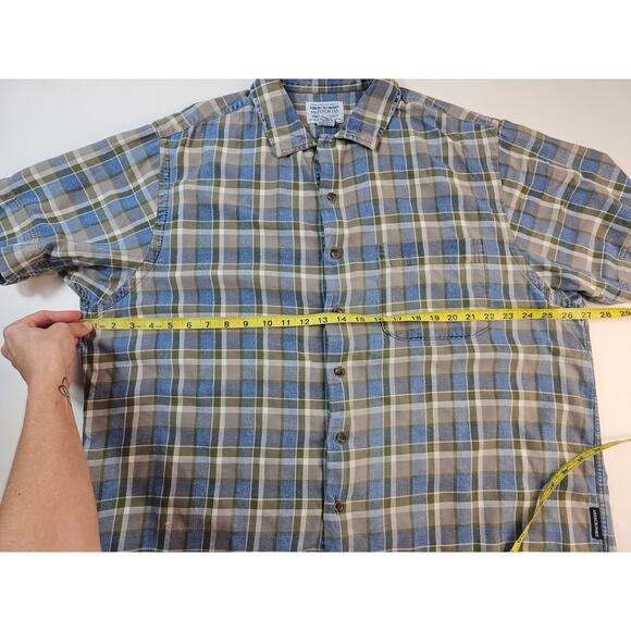Abercrombie & Fitch vintage short sleeve button up heavy duty flannel size L ^ - Picture 6 of 7